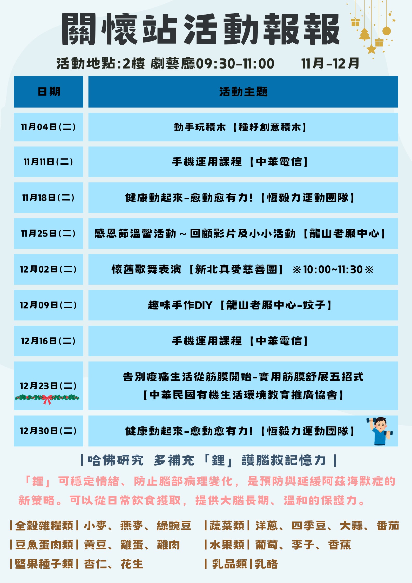 龍山老人服務中心關懷站報報(標題圖檔)